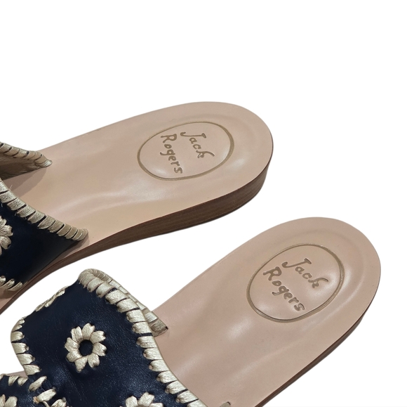 Jack Roger Dark Navy/Gold Sandals - Picture 8 of 10